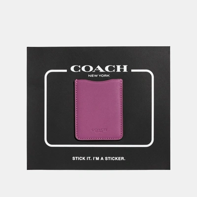 Shop Coach Phone Pocket Sticker - Women's In Primrose