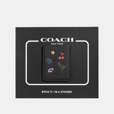 Shop Coach Phone Pocket Sticker In Neutral