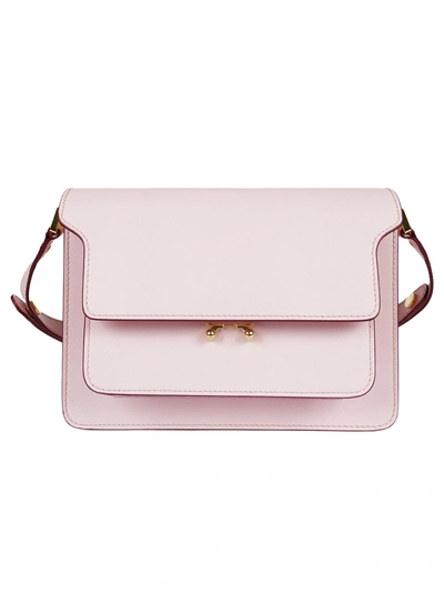 Shop Marni Trunk Shoulder Bag In Pink & Purple