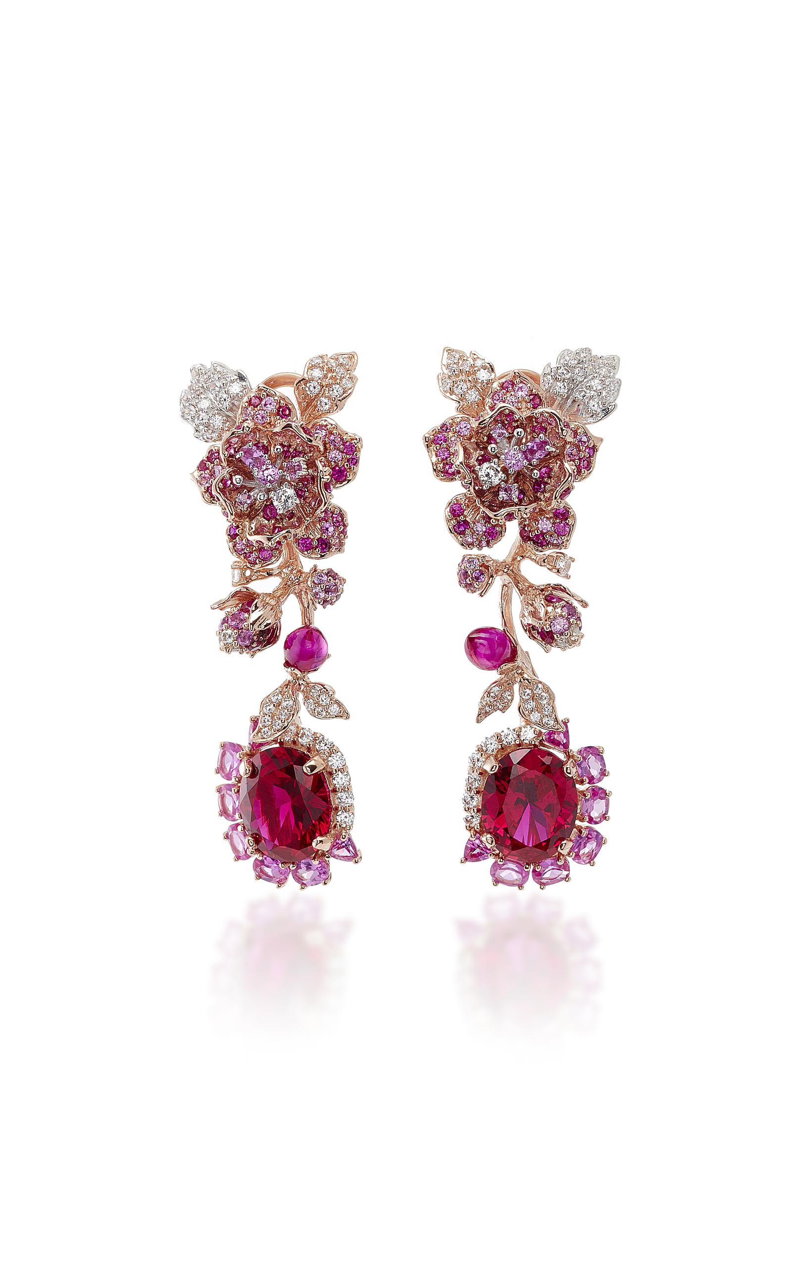 Anabela Chan Ruby Rose Earrings In Pink | ModeSens