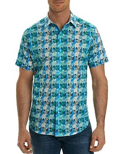 Shop Robert Graham Ipanema Print Short Sleeve Button-down Shirt In Multi