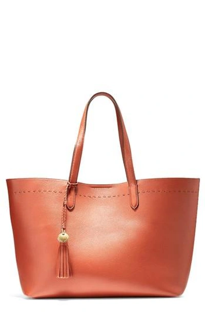 Shop Cole Haan Payson Leather Tote - Brown In Brandy Brown