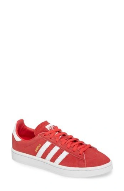 Shop Adidas Originals 'campus' Sneaker In Coral Pink/ White