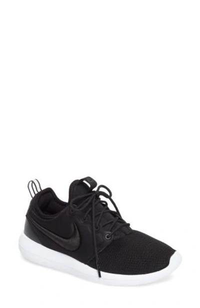 Shop Nike Roshe Two Breathe Sneaker In Black/ White/ Glacier Blue