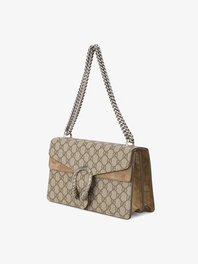 Shop Gucci Beige Dionysus Gg Supreme Shoulder Bag In Neutrals