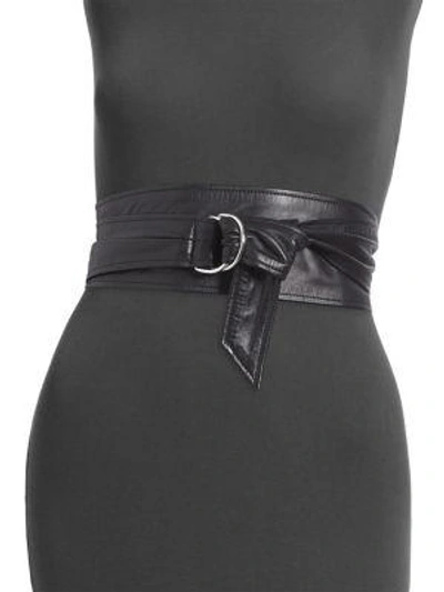 Shop Iro Baia Leather Belt In Black
