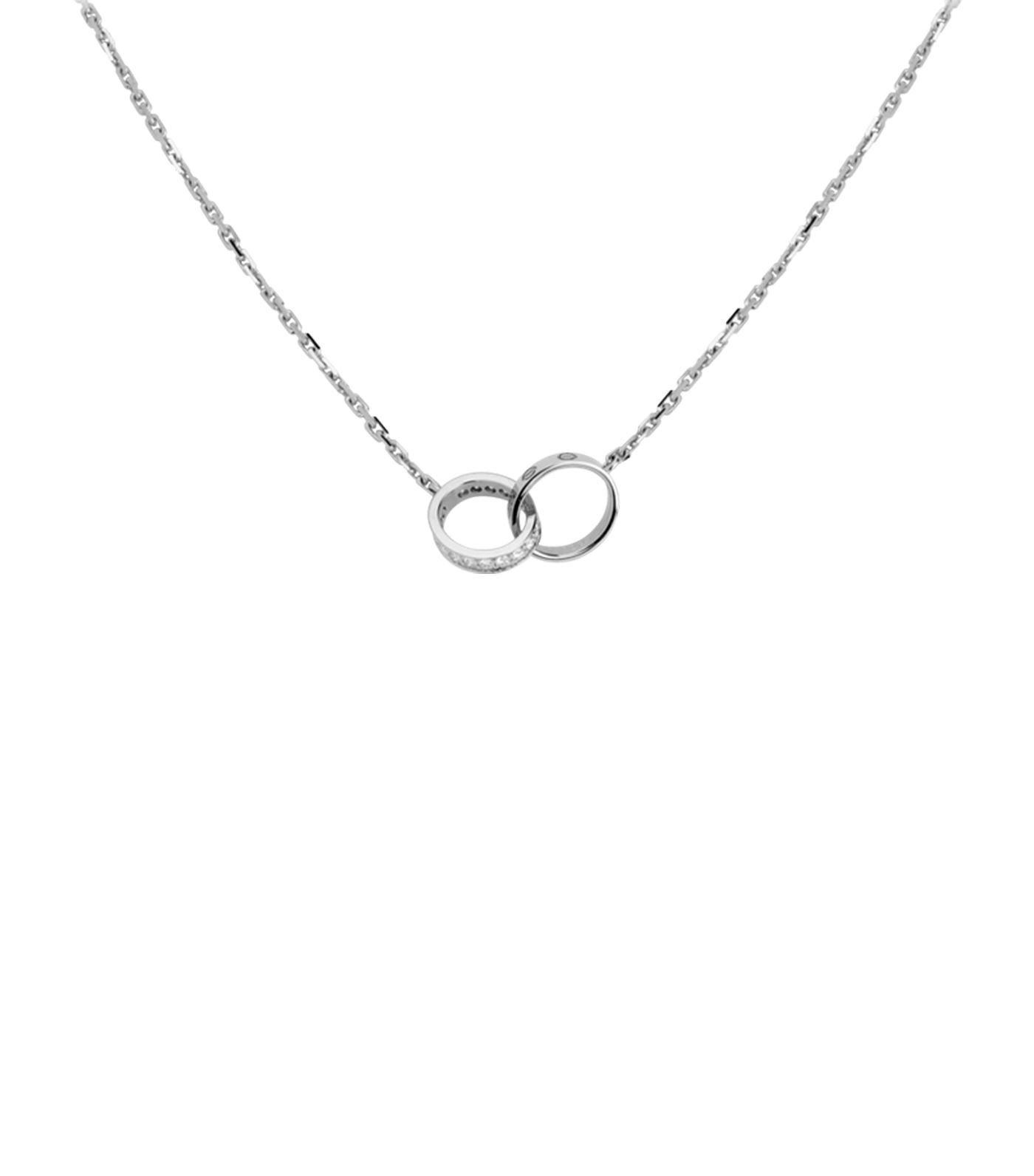 Cartier White Gold Diamond Love Necklace In Multi Modesens