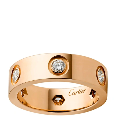 Shop Cartier Pink Gold And Diamond Love Ring