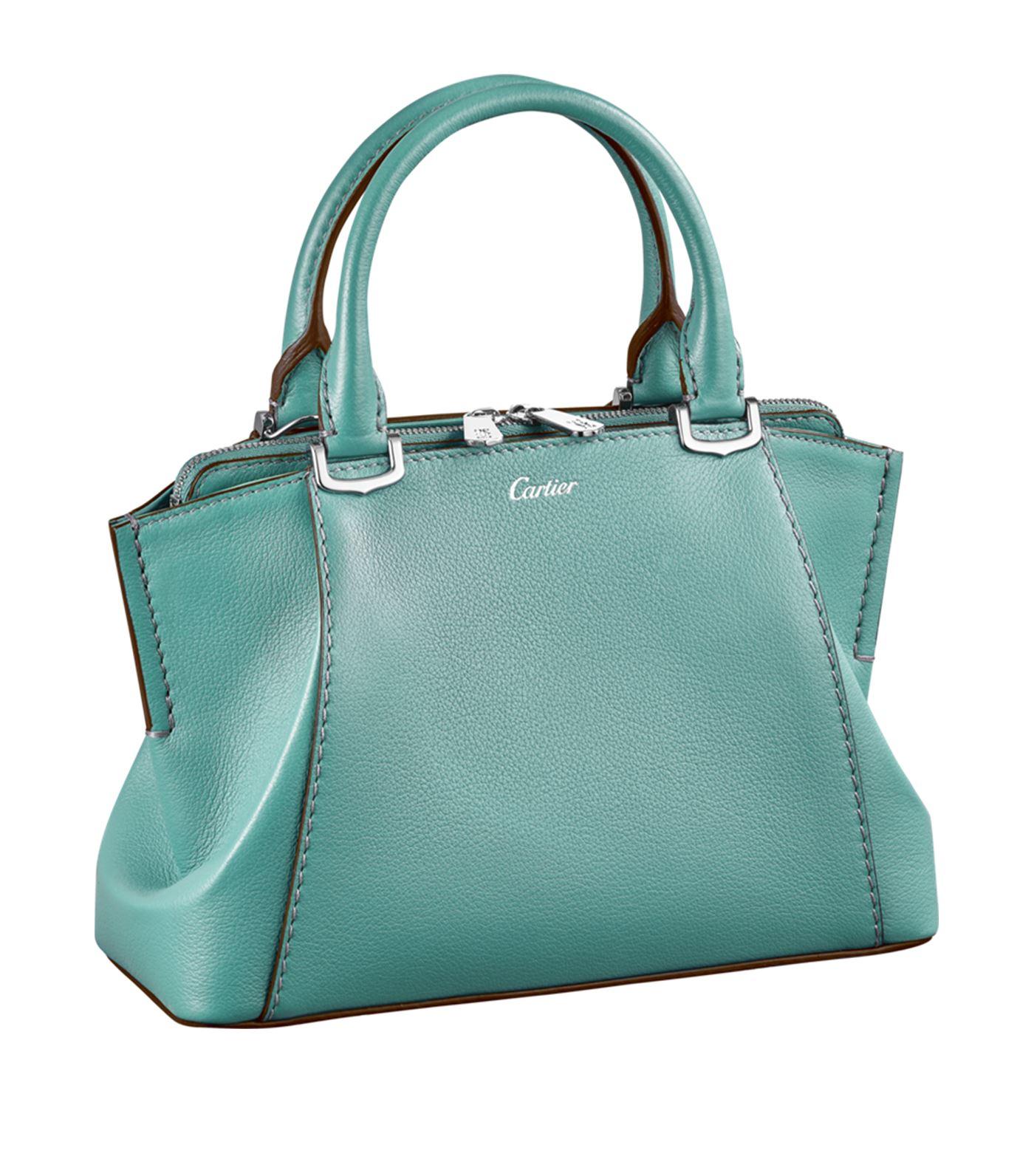 Cartier Mini C De Leather Tote Bag In Green ModeSens