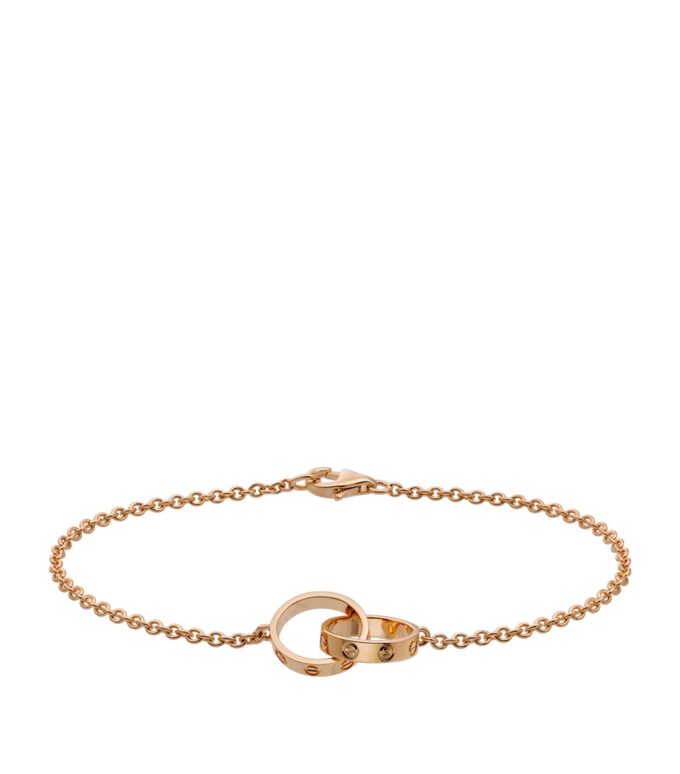 cartier pink gold chain love bracelet