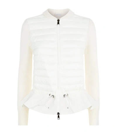 Shop Moncler Knitted Cardigan In White