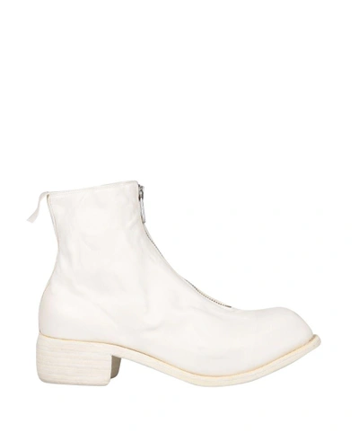 Shop Guidi Horse Leather Front Zip Boots In Bianco