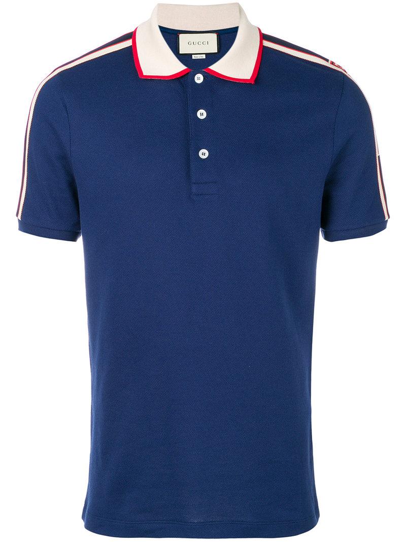 blue gucci polo shirt