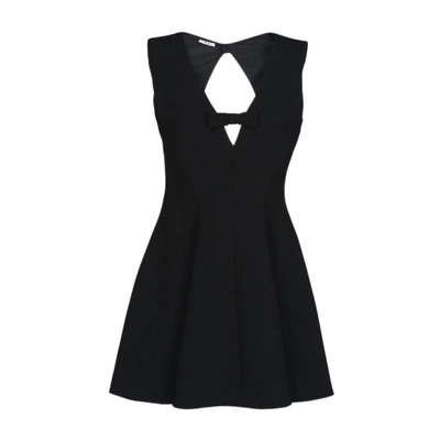 Shop Miu Miu Mini Dress In Black