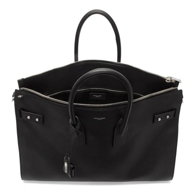 Shop Saint Laurent Black Sac De Jour Supple Duffle 36 Bag