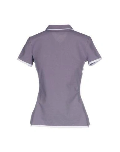 Shop K-way Polo Shirts In Purple