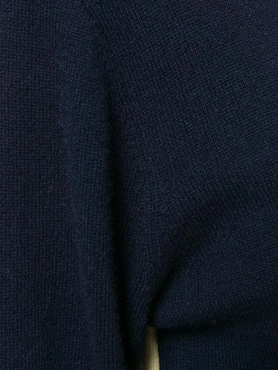 Shop Joseph Contrasting Panel Sweater - Blue