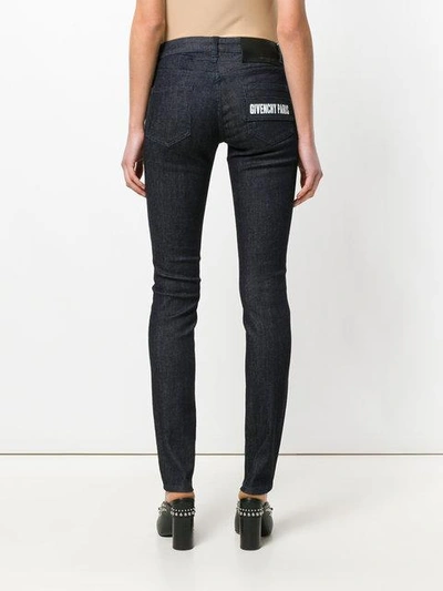 Shop Givenchy Logo-back Denim Jeans In Blue