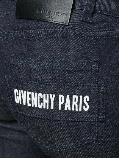 Shop Givenchy Logo-back Denim Jeans In Blue