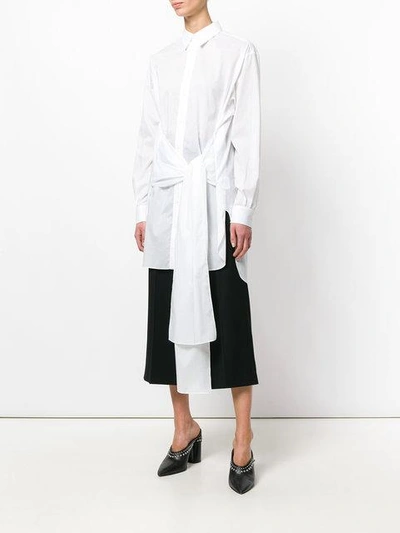 Shop Givenchy Waist Tie Shirt In White