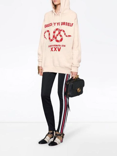 Shop Gucci Fy Yourself" Print Sweatshirt In White