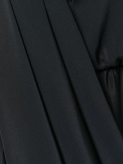 Shop William Vintage Draped Asymmetric Dress In Black