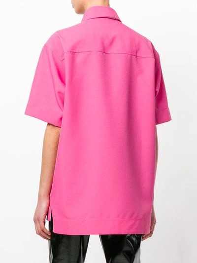 Shop Calvin Klein 205w39nyc Zip Front Oversized Top In Pink