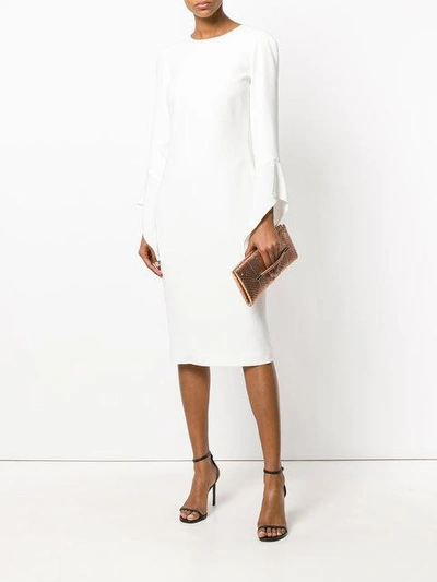 Shop Tom Ford Ruffled Sleeves Dress In White