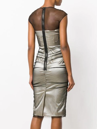 Shop Tom Ford Layered Fitted Dress In Neutrals