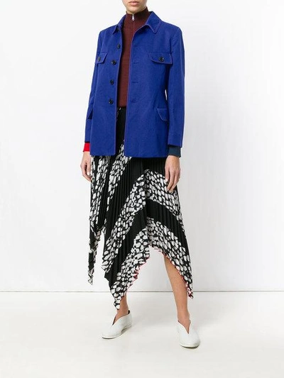 Shop Marni Structured Jacket In Blue