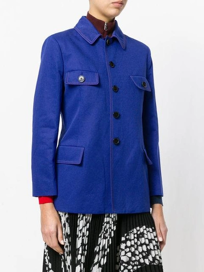 Shop Marni Structured Jacket In Blue