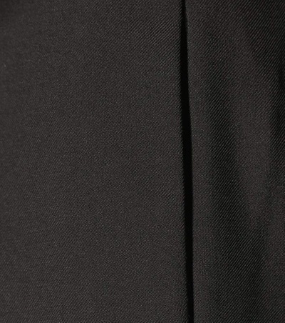 Shop Saint Laurent Wool Mid-rise Trousers In Black