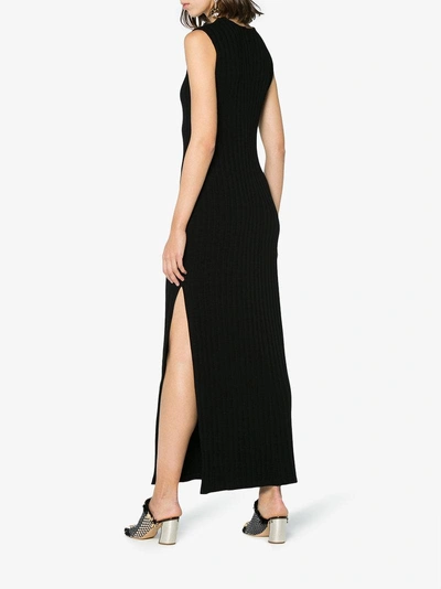 Shop Simon Miller Tali Sleeveless Ribbed Maxi Dress In Black