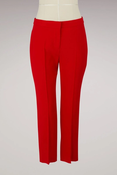 Shop Alexander Mcqueen Cigarette Pants In 6615 - Lust Red