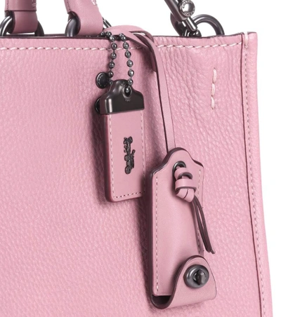 Shop Coach Rogue Leather Tote In Pink