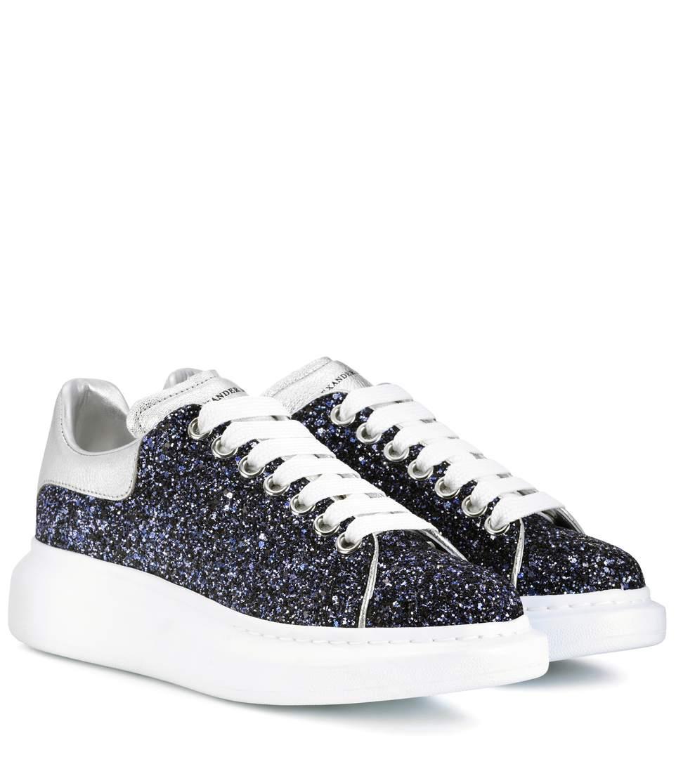 alexander mcqueen glitter platform sneakers