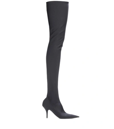 Shop Balenciaga Knife Over-the-knee Boots In Black