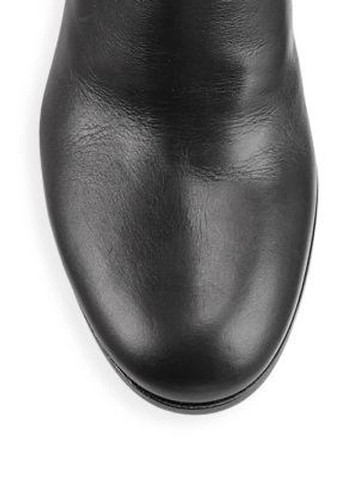 Shop Ann Demeulemeester Curve Heel Leather Ankle Booties In Black