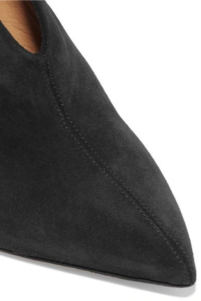 Shop Isabel Marant Adenn Suede Ankle Boots In Black