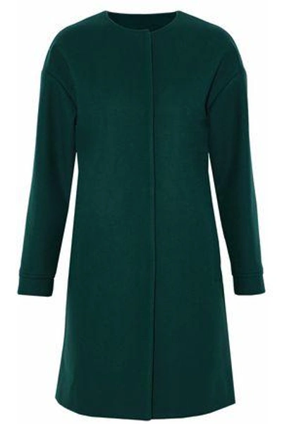 Shop Msgm Woman Wool-blend Coat Dark Green