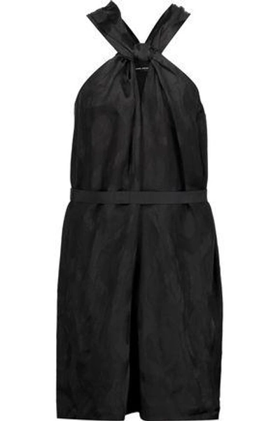 Shop Isabel Marant Woman Suzy Jacquard Mini Dress Black