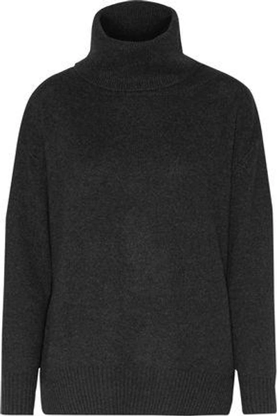 Shop Enza Costa Woman Knitted Turtleneck Sweater Black
