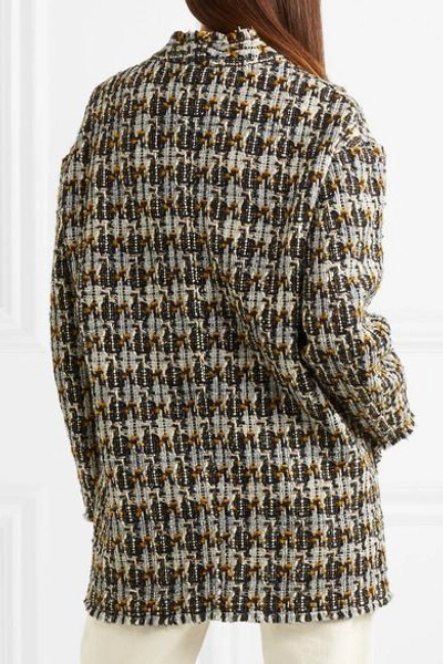 Shop Isabel Marant Jamsy Wool-blend Tweed Jacket In Beige