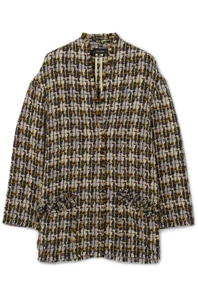 Shop Isabel Marant Jamsy Wool-blend Tweed Jacket In Beige