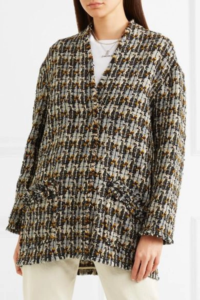Shop Isabel Marant Jamsy Wool-blend Tweed Jacket In Beige