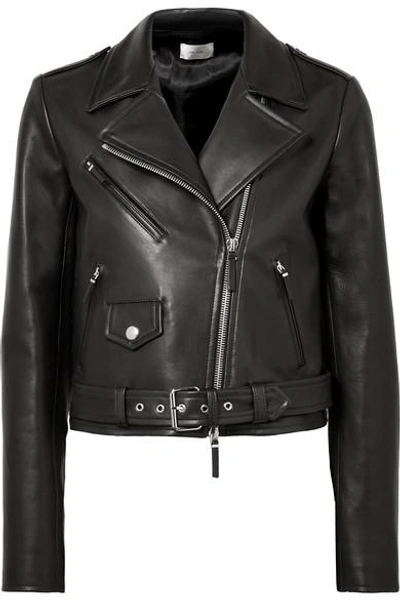 Shop The Row Perlin Leather Biker Jacket In Black
