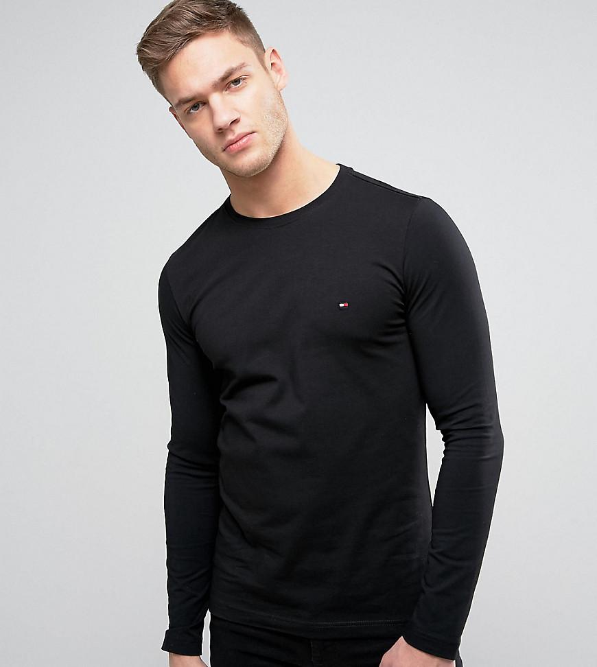 Tommy Hilfiger Long Sleeve Top Flag Logo In Black Exclusive At Asos ...