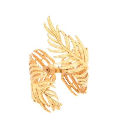 Shop Oscar De La Renta Palm Leaf Bracelet In Gold