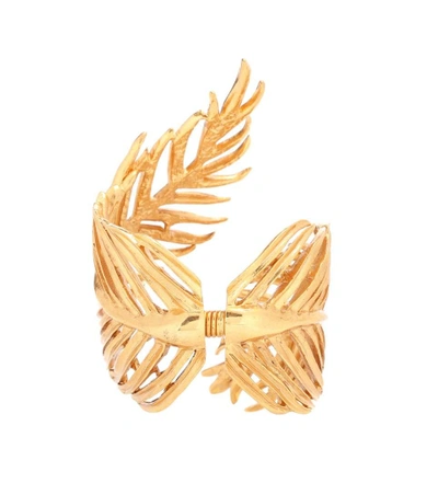 Shop Oscar De La Renta Palm Leaf Bracelet In Gold