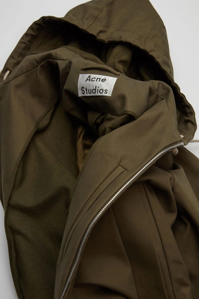 Shop Acne Studios A-line Parka Safari Green